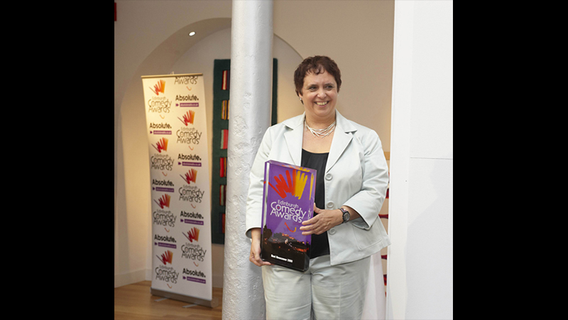 Nica Burns with the Best Newcomer Award